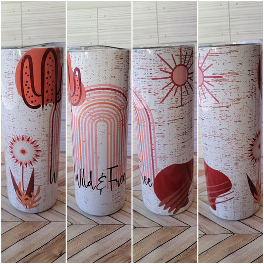 20oz Wild & Free Boho Tumbler