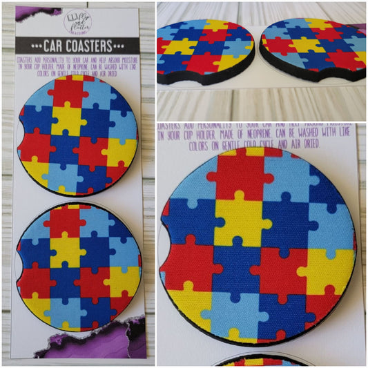 Puzzle Car Coaster - Set of 2