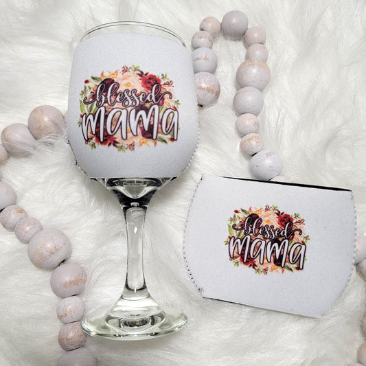 Blessed Mama - Wine Glass Sleeve