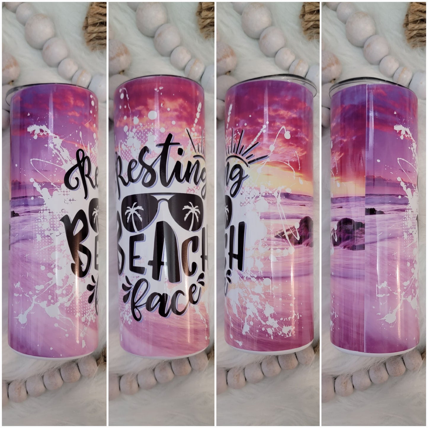 20oz Resting Beach Face Tumbler