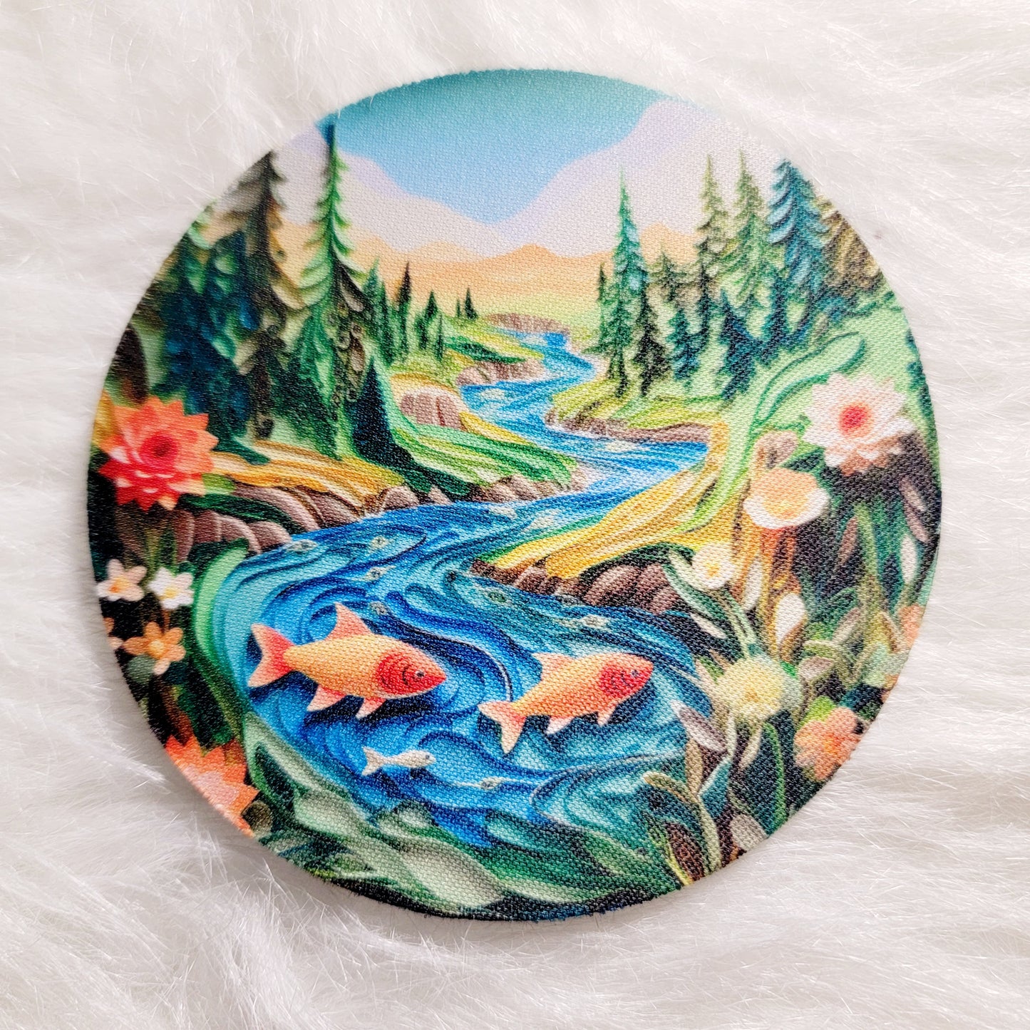 Stream with Fish House Coaster