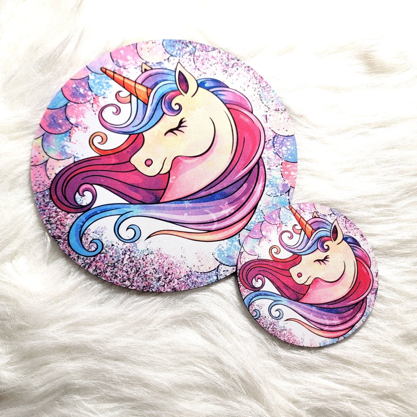 Unicorn Mousepad and Coaster Set