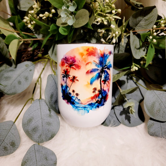 Sunset - Wine Tumbler