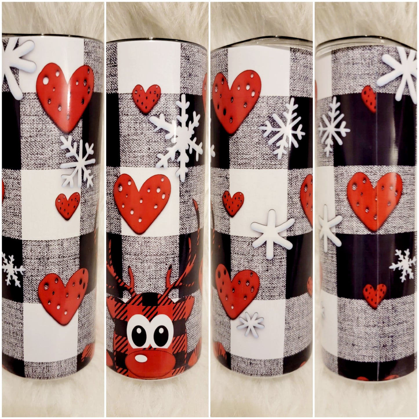 20oz Reindeer Plaid Tumbler