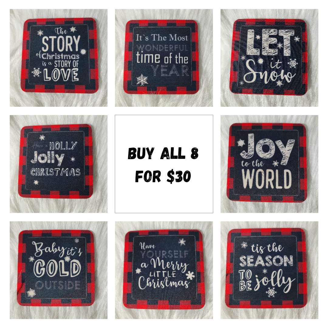 Christmas House Coasters