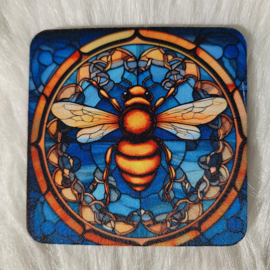 Blue Bee House Coaster