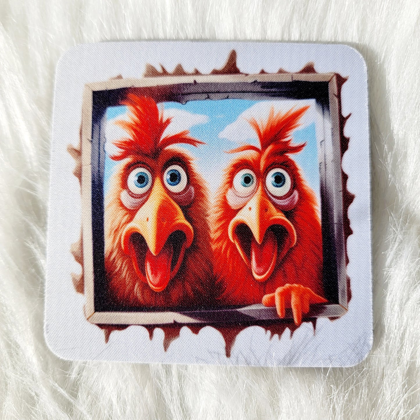 Funny Chicken House Coasters